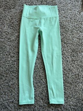 All in Motion Kids Ribbed Mint Green Leggings